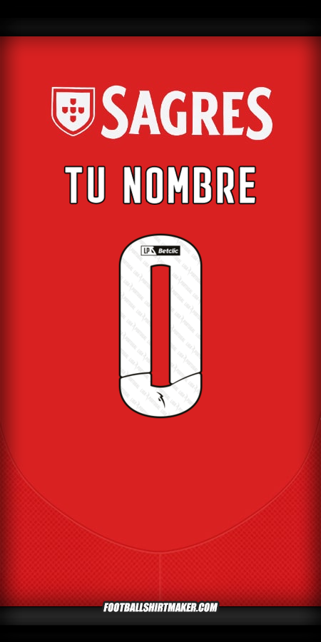 Camiseta SL Benfica 2024/2025 -  tu nombre - 0