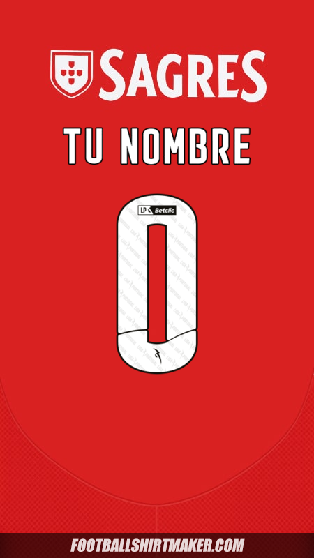 Camiseta SL Benfica 2024/2025 -  tu nombre - 0