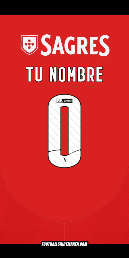 Jersey SL Benfica 2024/2025 -  tu nombre - 0