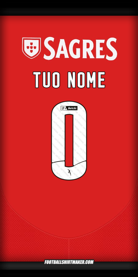 Maglia SL Benfica 2024/2025 -  tuo nome - 0