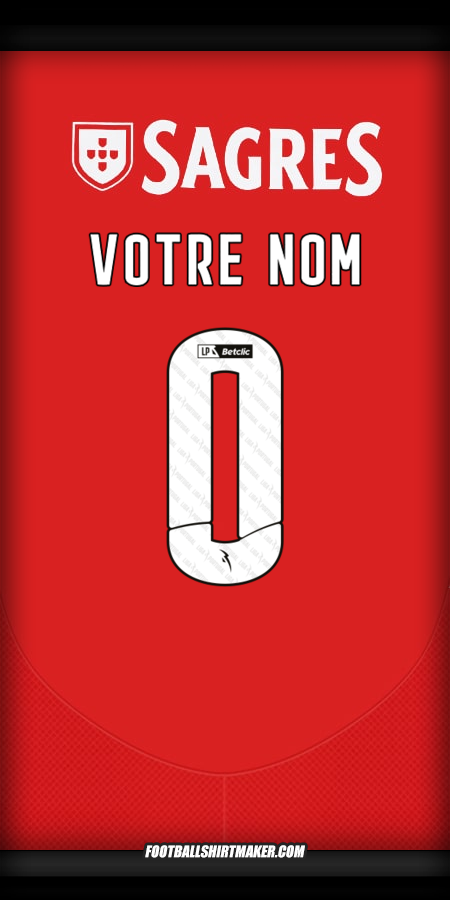 Maillot SL Benfica 2024/2025 -  votre nom - 0