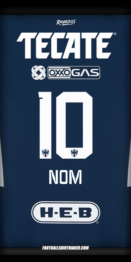 Maillot Monterrey 2024/2025 -  nom - 10