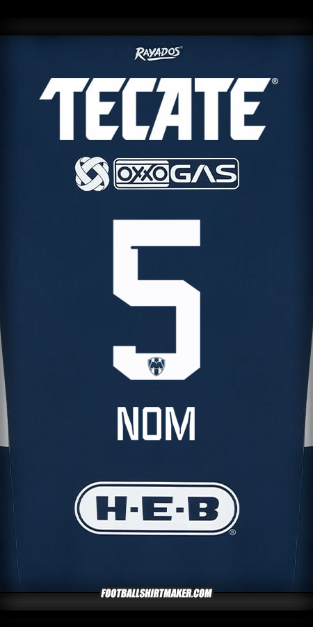 Maillot Monterrey 2024/2025 -  nom - 5