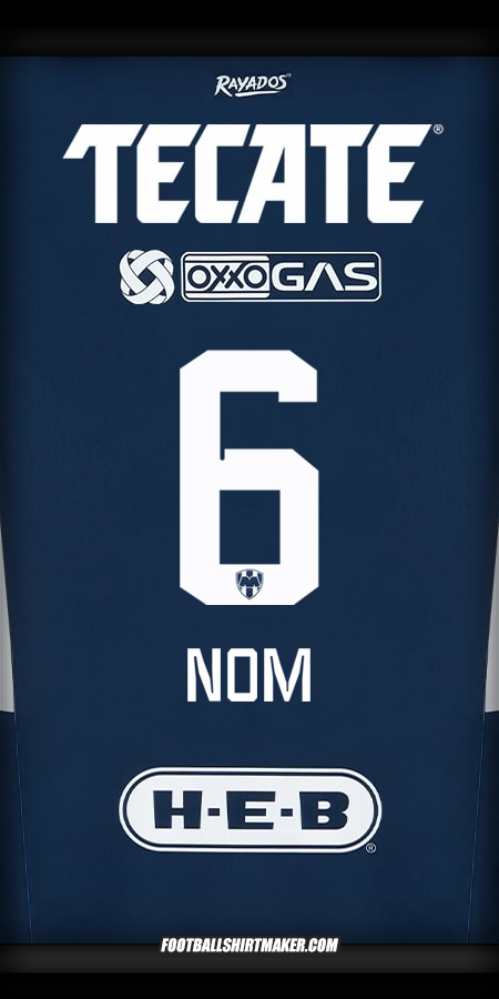 Maillot Monterrey 2024/2025 -  nom - 6