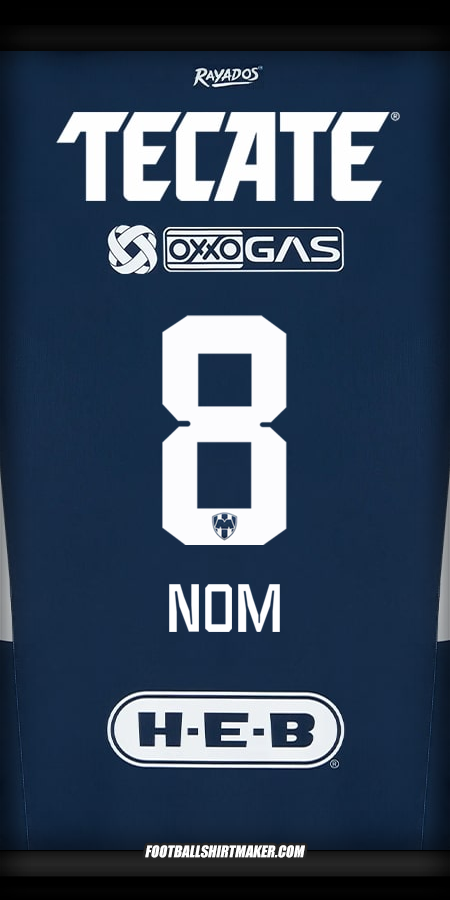 Maillot Monterrey 2024/2025 -  nom - 8
