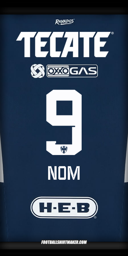 Maillot Monterrey 2024/2025 -  nom - 9