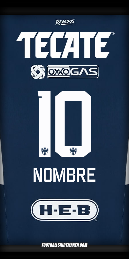 Jersey Monterrey 2024/2025 -  nombre - 10