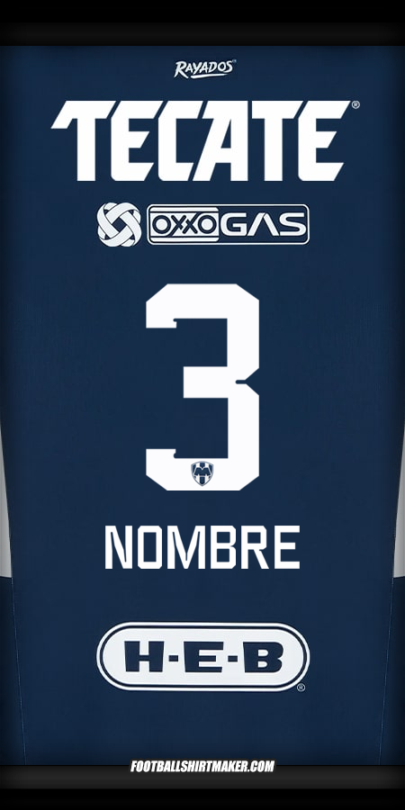 Jersey Monterrey 2024/2025 -  nombre - 3