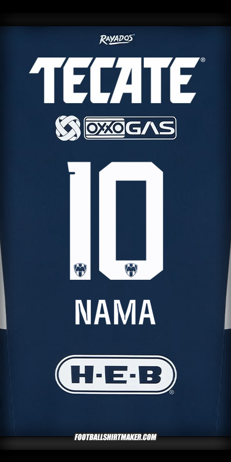 Jersey Monterrey 2024/2025 -  nama - 10