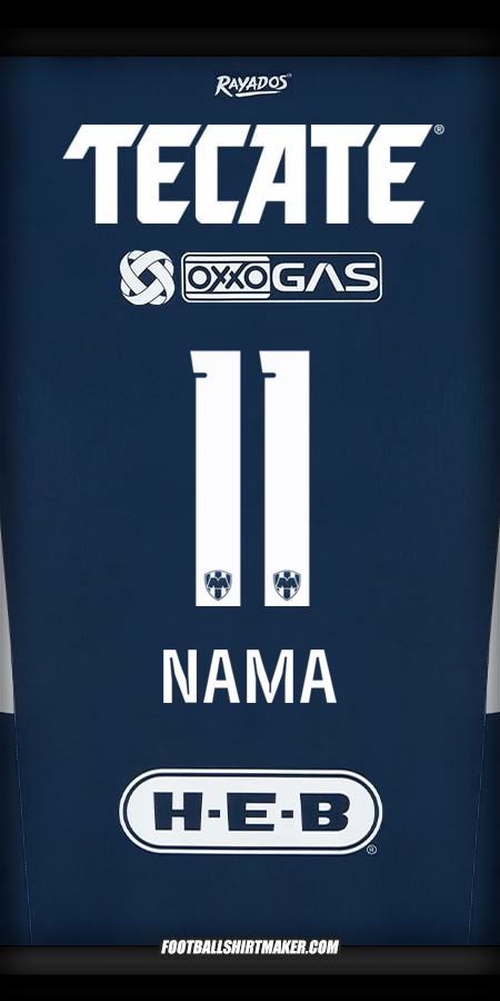 Jersey Monterrey 2024/2025 -  nama - 11
