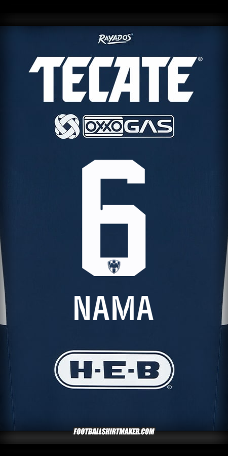 Jersey Monterrey 2024/2025 -  nama - 6