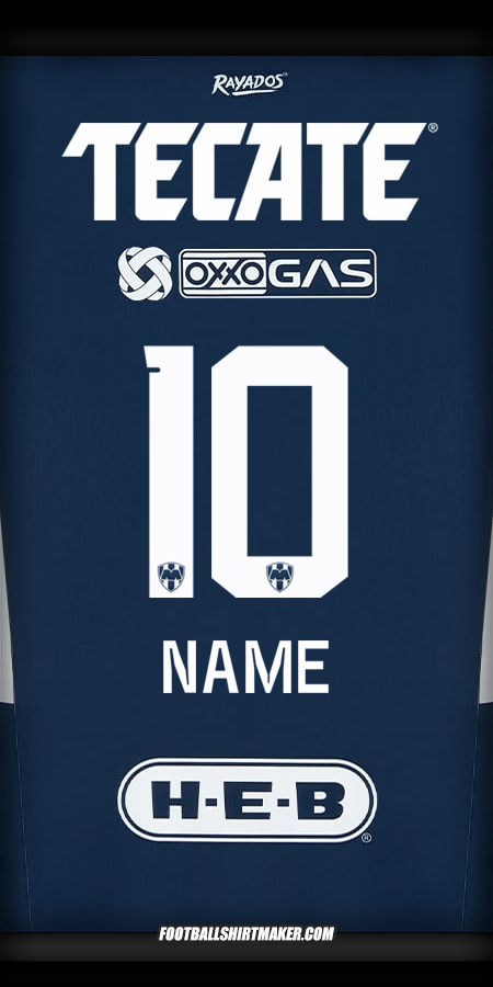 Shirt Monterrey 2024/2025 -  name - 10