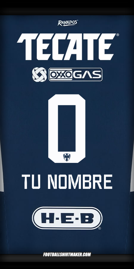 Camiseta Monterrey 2024/2025 -  tu nombre - 0