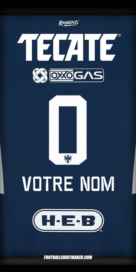 Maillot Monterrey 2024/2025 -  votre nom - 0