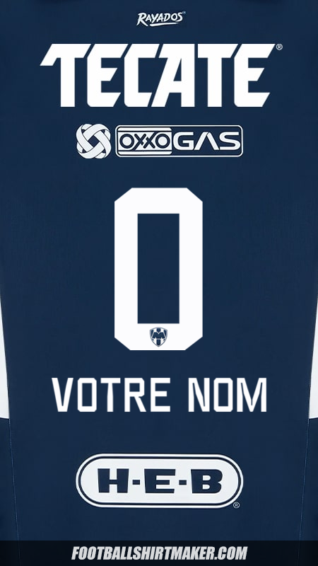 Maillot Monterrey 2024/2025 -  votre nom - 0