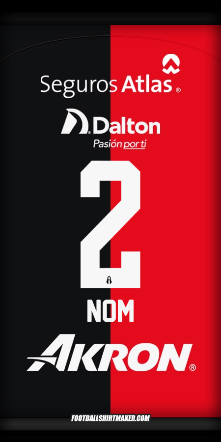 Maillot Atlas 2024/2025 -  nom - 2