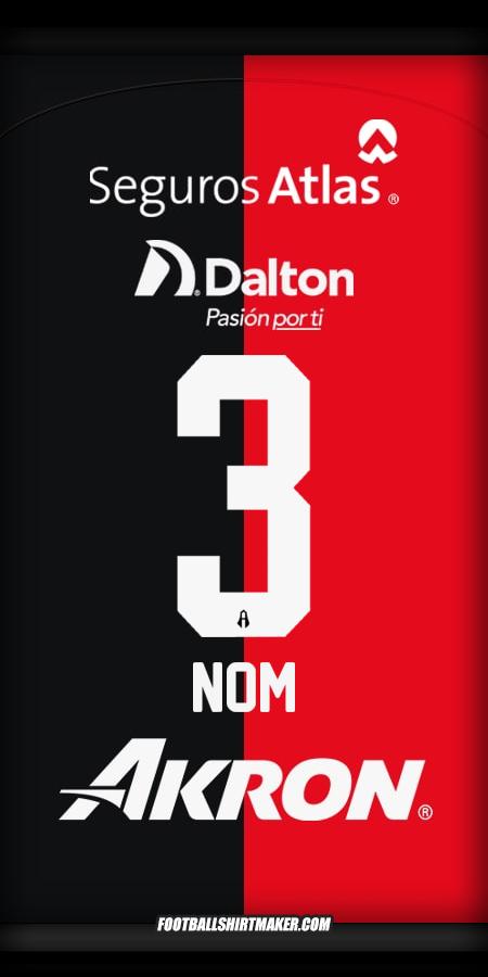 Maillot Atlas 2024/2025 -  nom - 3