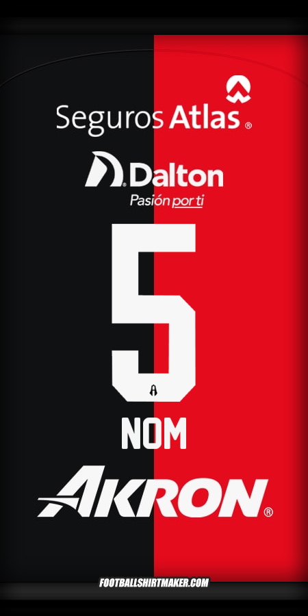 Maillot Atlas 2024/2025 -  nom - 5