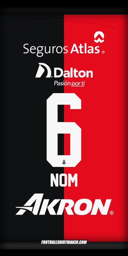 Maillot Atlas 2024/2025 -  nom - 6