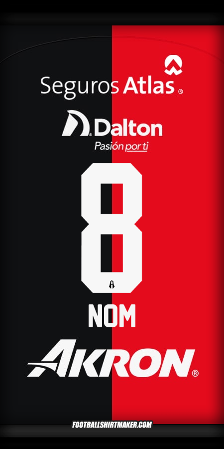 Maillot Atlas 2024/2025 -  nom - 8