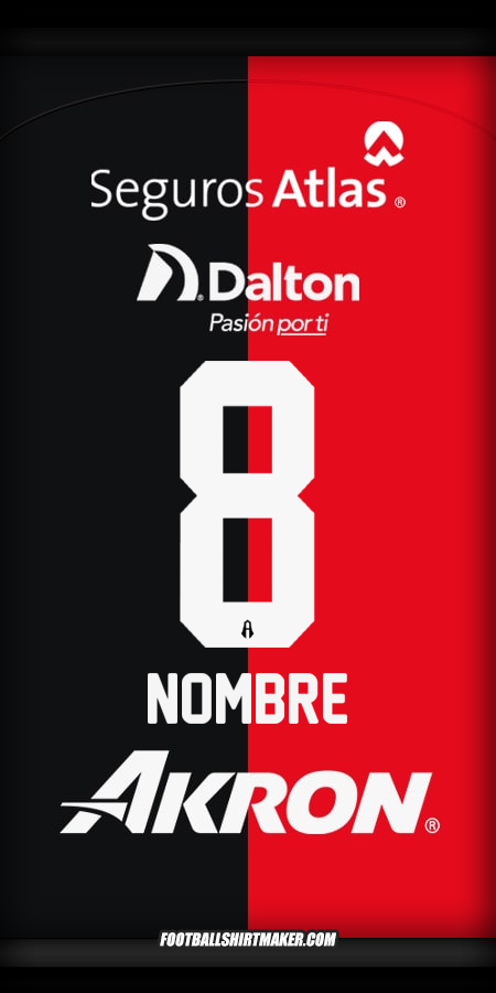 Camiseta Atlas 2024/2025 -  nombre - 8