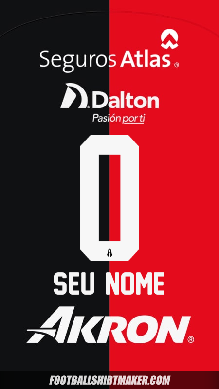 Camisa Atlas 2024/2025 -  seu nome - 0