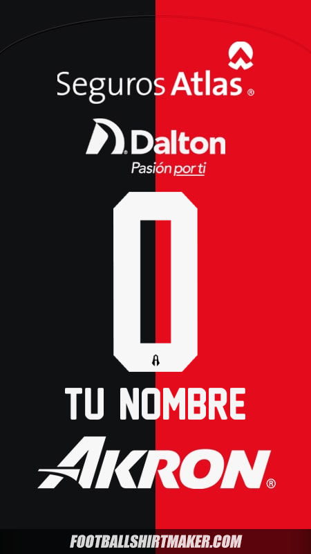 Camiseta Atlas 2024/2025 -  tu nombre - 0