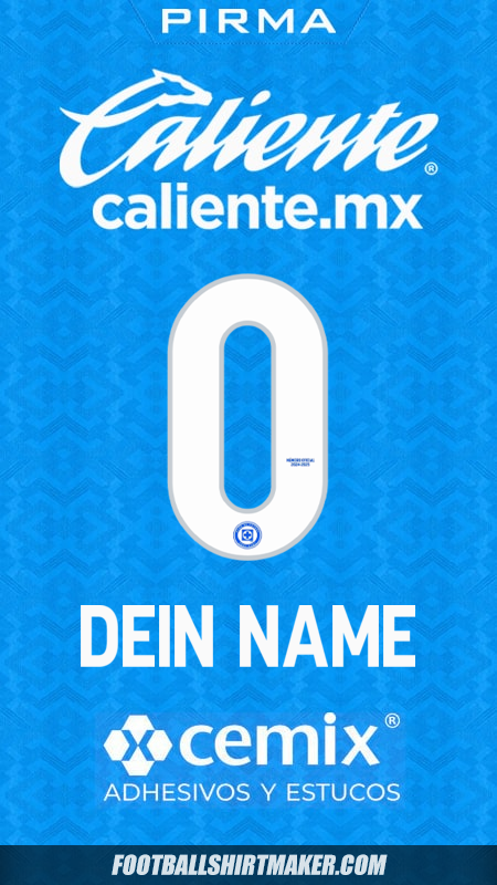 Trikot Cruz Azul 2024/2025 -  dein name - 0