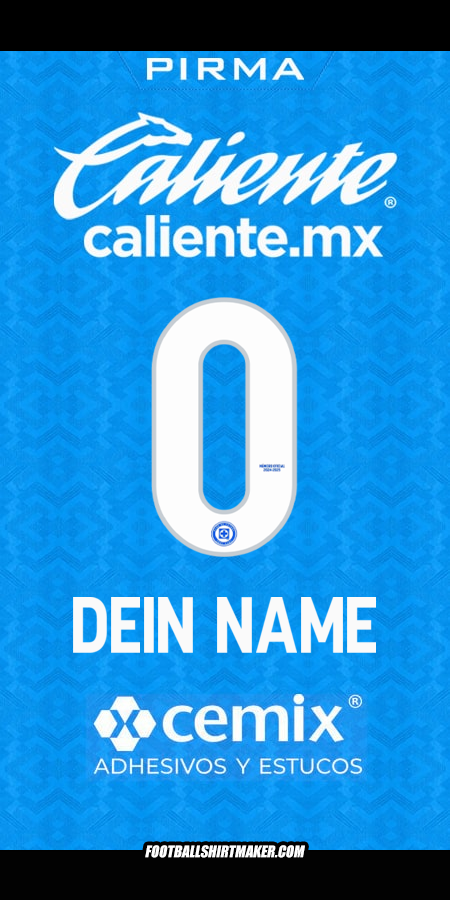 Trikot Cruz Azul 2024/2025 -  dein name - 0