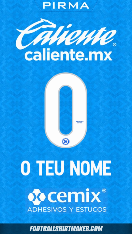 Camisola Cruz Azul 2024/2025 -  o teu nome - 0