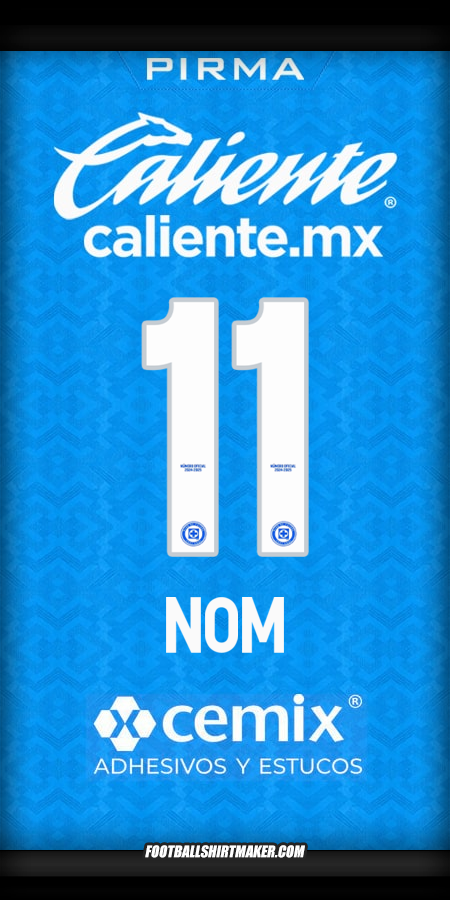 Maillot Cruz Azul 2024/2025 -  nom - 11