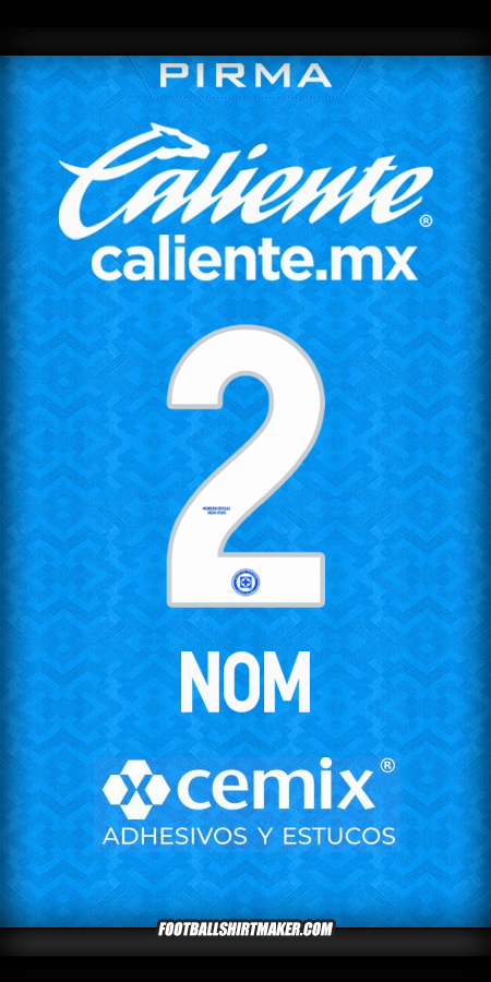 Maillot Cruz Azul 2024/2025 -  nom - 2