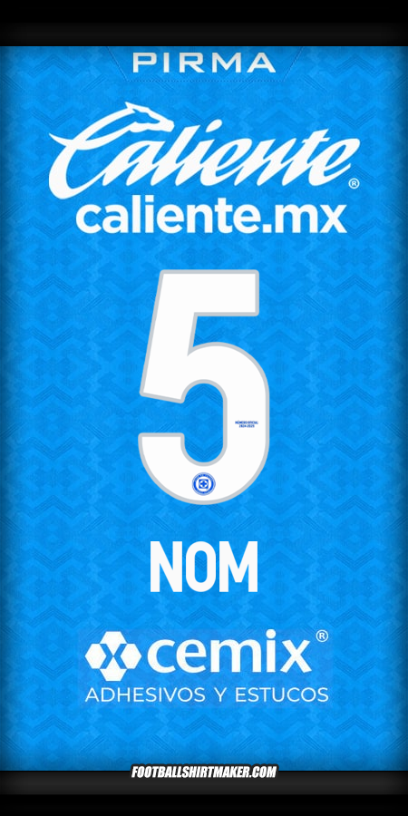 Maillot Cruz Azul 2024/2025 -  nom - 5