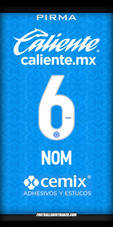Maillot Cruz Azul 2024/2025 -  nom - 6