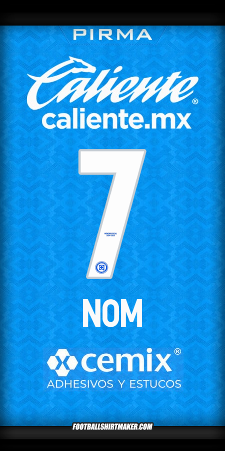 Maillot Cruz Azul 2024/2025 -  nom - 7