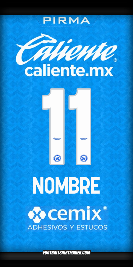 Jersey Cruz Azul 2024/2025 -  nombre - 11