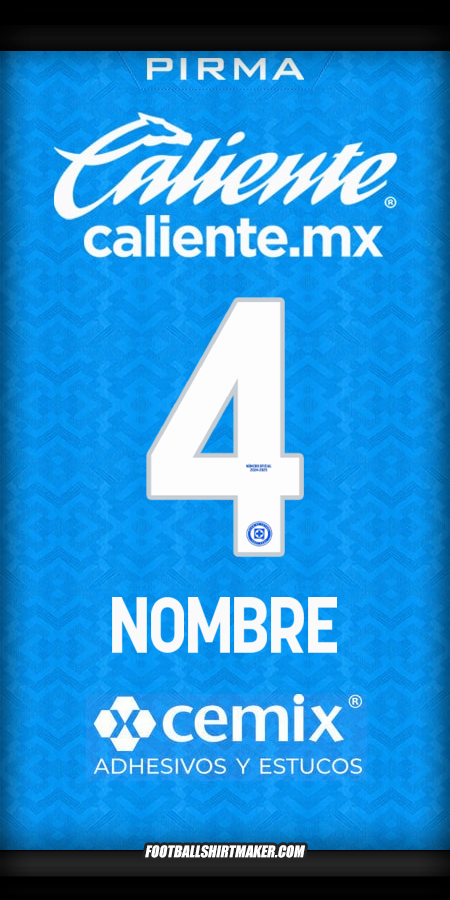 Jersey Cruz Azul 2024/2025 -  nombre - 4