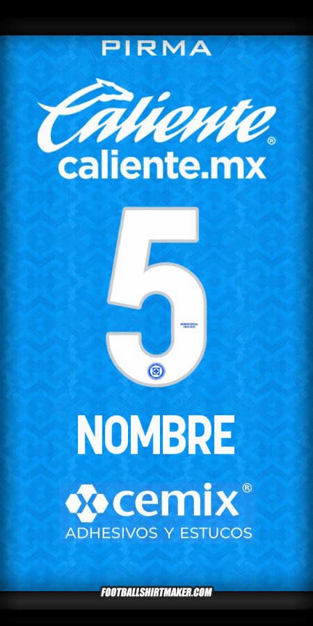 Jersey Cruz Azul 2024/2025 -  nombre - 5