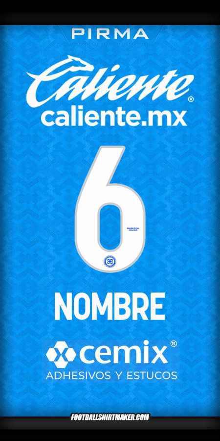 Camiseta Cruz Azul 2024/2025 -  nombre - 6