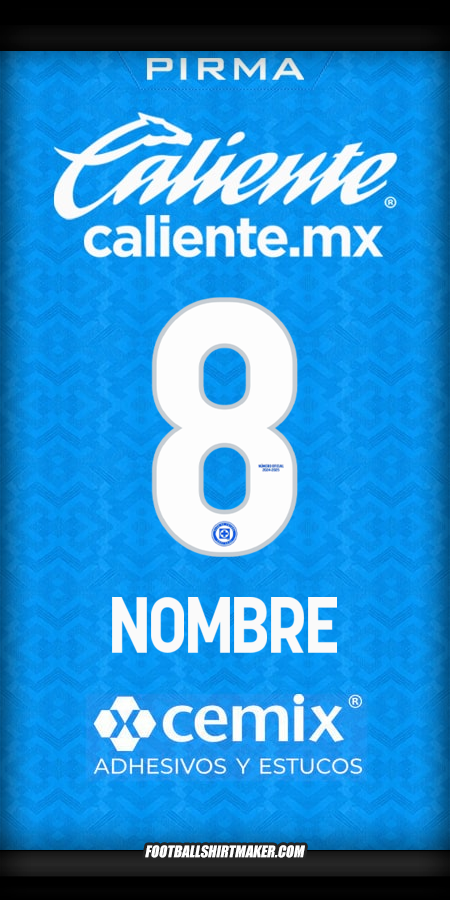 Jersey Cruz Azul 2024/2025 -  nombre - 8