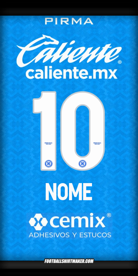 Camisola Cruz Azul 2024/2025 -  nome - 10