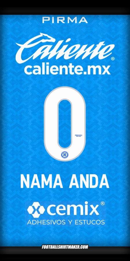 Jersey Cruz Azul 2024/2025 -  nama anda - 0
