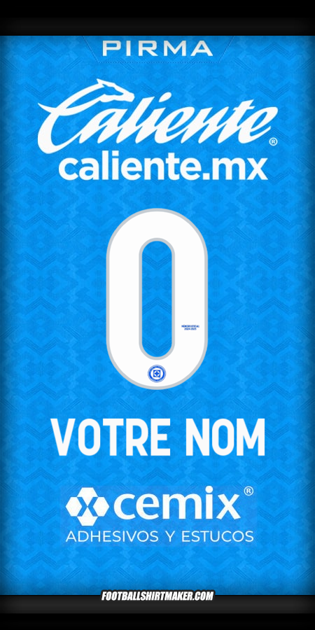 Maillot Cruz Azul 2024/2025 -  votre nom - 0
