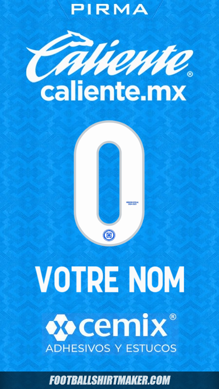 Maillot Cruz Azul 2024/2025 -  votre nom - 0