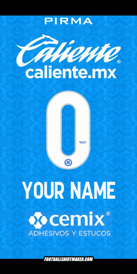 Jersey Cruz Azul 2024/2025 -  your name - 0