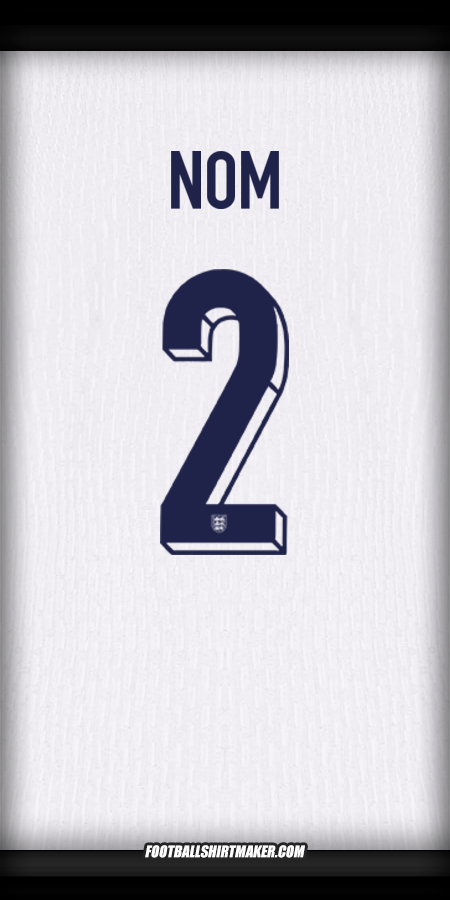 Maillot Angleterre 2024 -  nom - 2