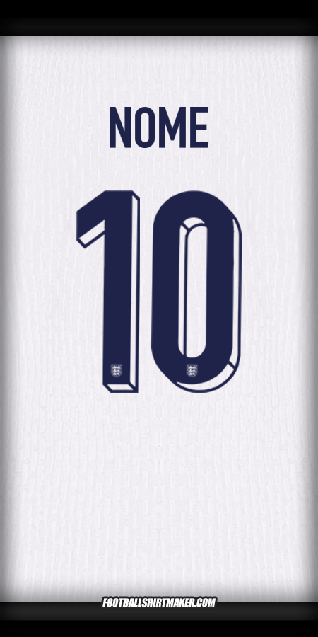 Camisola Inglaterra 2024 -  nome - 10
