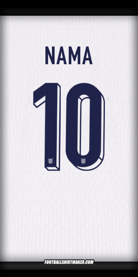 Jersey Inggris 2024 -  nama - 10