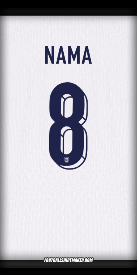 Jersey Inggris 2024 -  nama - 8
