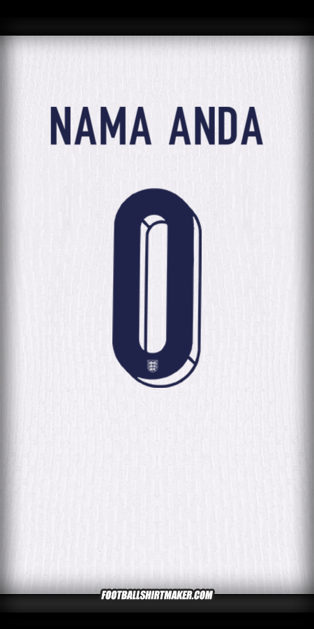 Jersey Inggris 2024 -  nama anda - 0